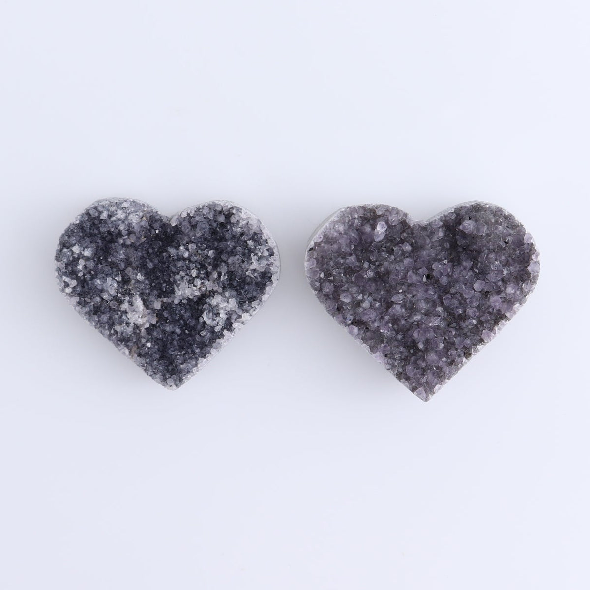 Amethyst Hearts Set of 8