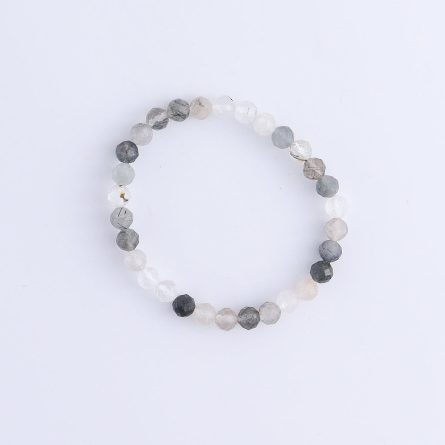 One Tourmaline in Quartz Faceted Bracelet - Expert Wholesale and Supplier of Wholesale Crystals & Bulk Gemstones, ["Bracelet","bracelets","Quartz","Tourmaline"]
