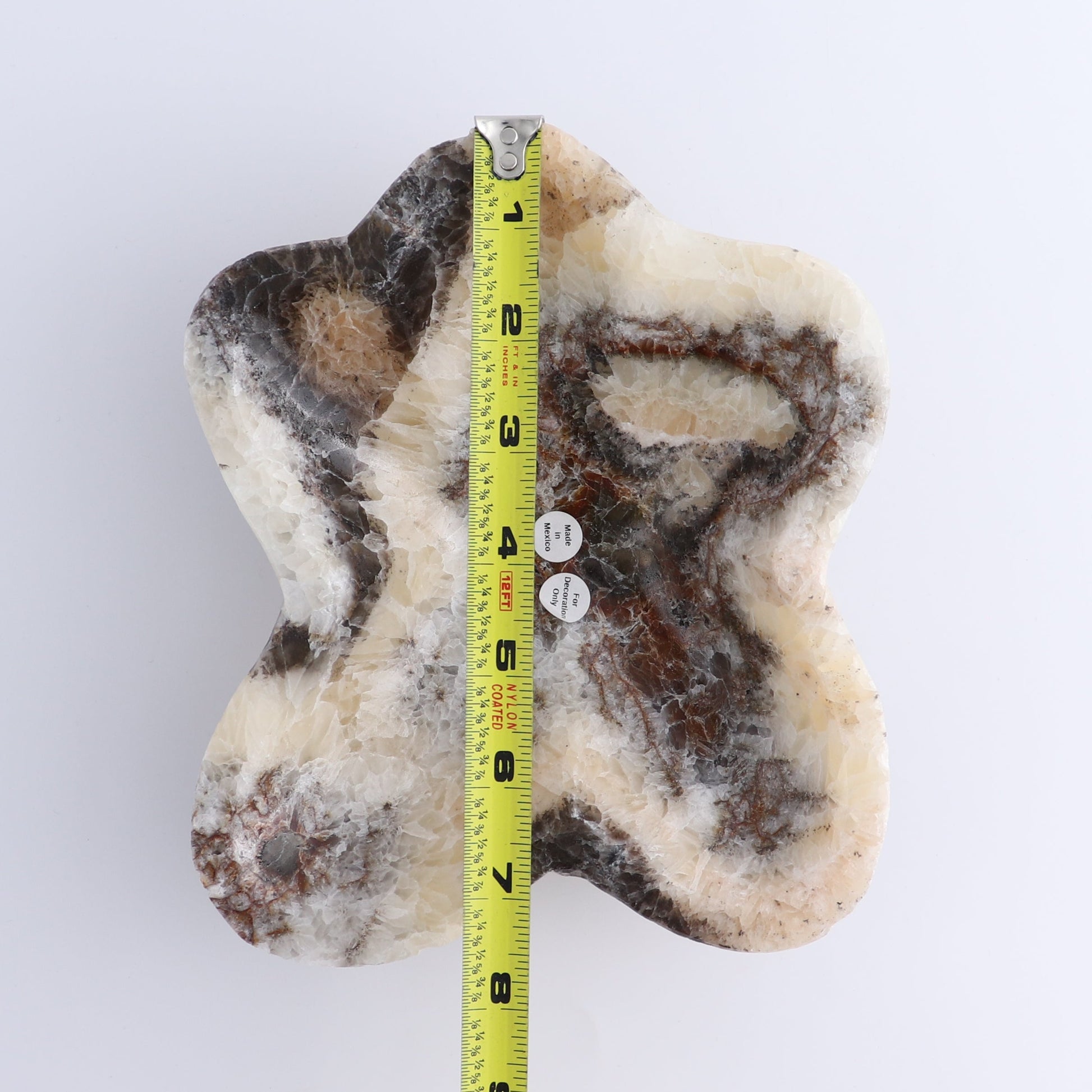 One Bowl Mexican Onyx/Calcite Splash Black & White - Expert Wholesale and Supplier of Wholesale Crystals & Bulk Gemstones, ["bowl","Calcite","Catalog Onyx","Decorative Dish","Mexico","onyx"]
