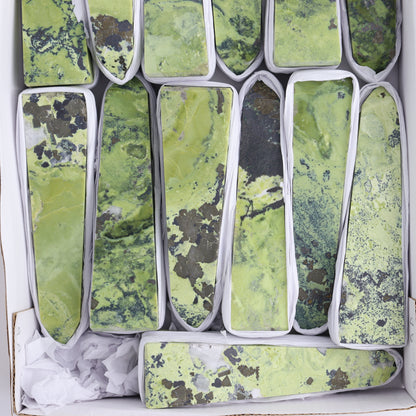 Serpentine Obelisk Set of 13 - Expert Wholesale and Supplier of Wholesale Crystals & Bulk Gemstones, ["Obelisk","Peru","serpentine"]