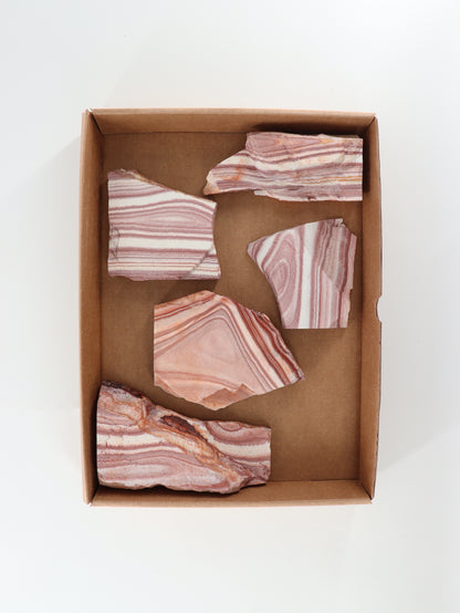 Rhyolite Slices and Slabs Set of 5 - Expert Supplier of Wholesale Crystals & Bulk Gemstones