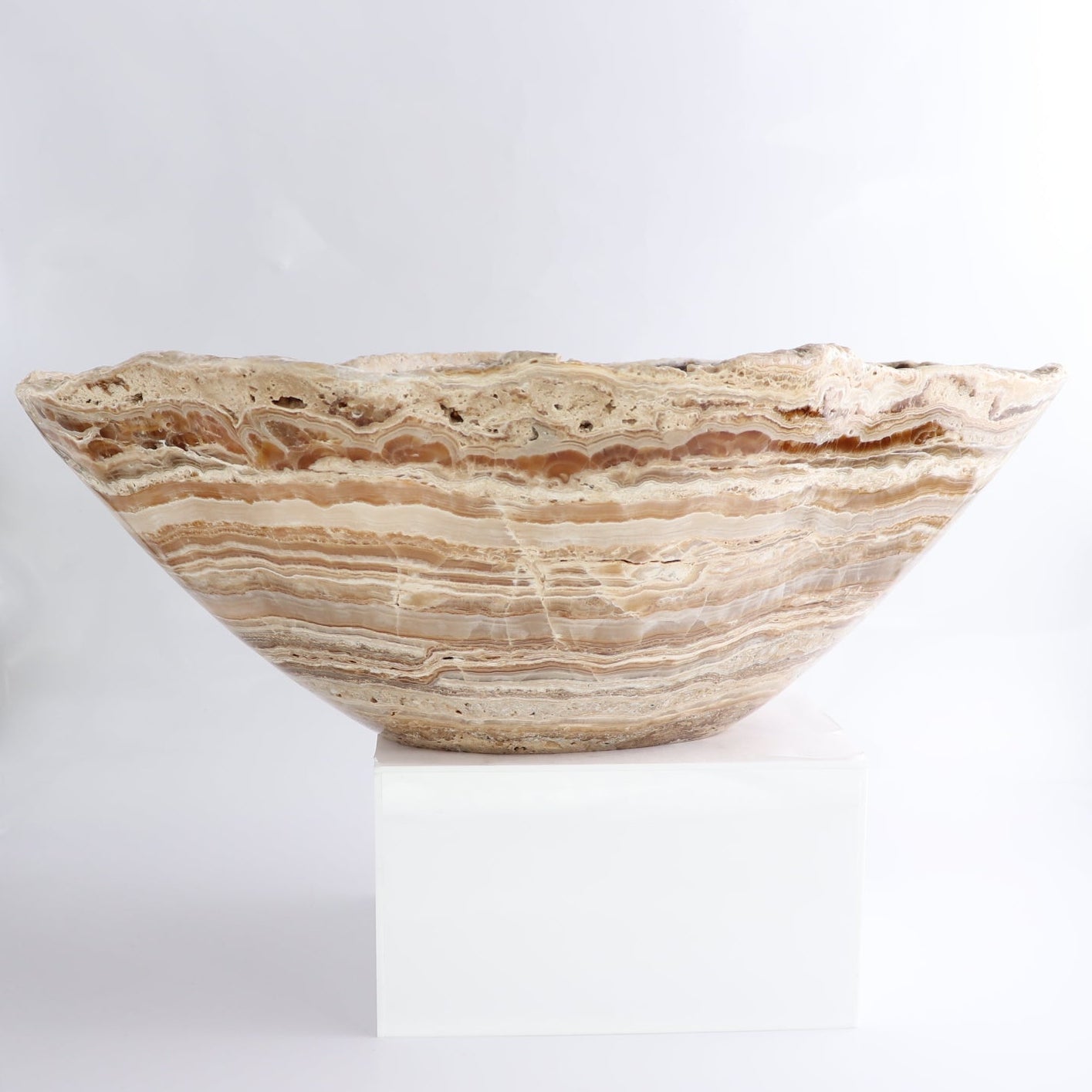 Mexican Onyx/Calcite Bowl 15"