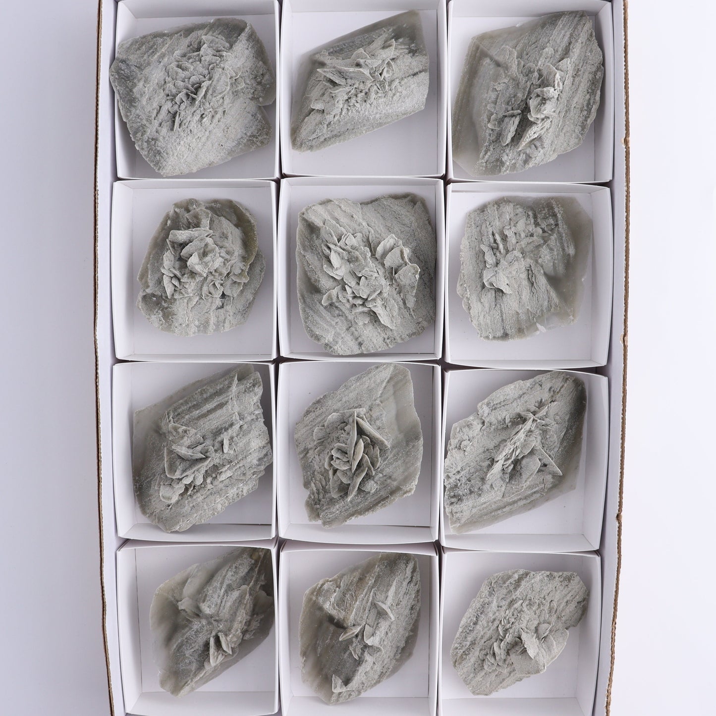 Selenite Clusters Set of 12