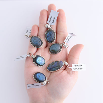 One Labradorite Sterling Silver Pendant (chain not included) - Expert Wholesale and Supplier of Wholesale Crystals & Bulk Gemstones, ["Labradorite","Pendant","sterling silver"]
