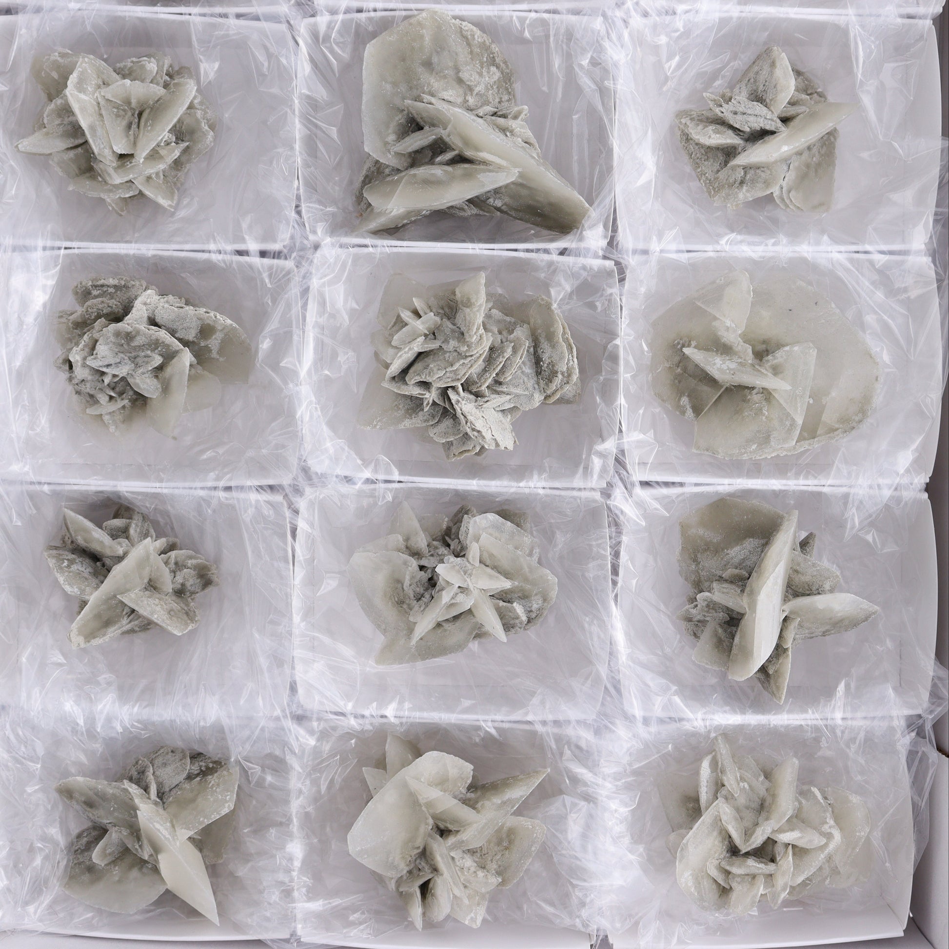 Selenite Clusters Set of 18 - Expert Wholesale and Supplier of Wholesale Crystals & Bulk Gemstones, ["Clusters","selenite"]