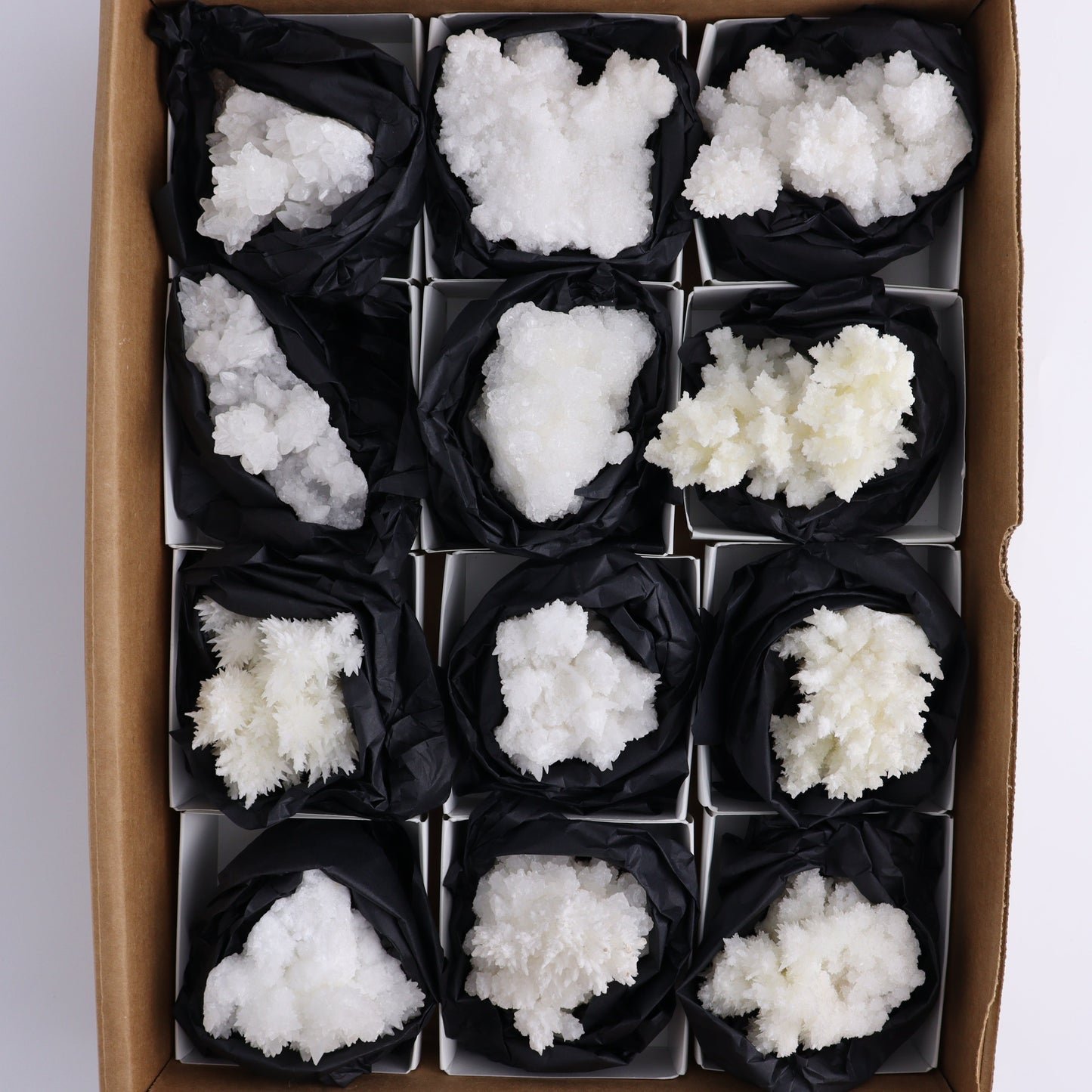 Aragonite Clusters Set of 12 - Expert Wholesale and Supplier of Wholesale Crystals & Bulk Gemstones, ["aragonite","Clusters","Freeforms","Mexico"]
