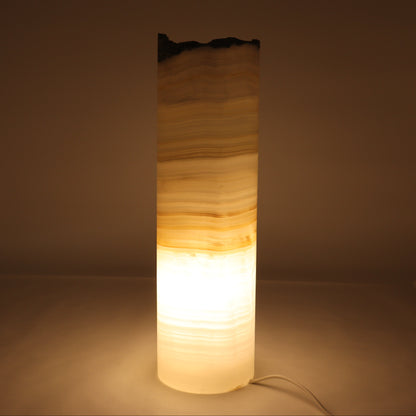 One Honey Onyx with Stone Edge Lamp Blind - Expert Wholesale and Supplier of Wholesale Crystals & Bulk Gemstones, ["Lamps","Mexico","onyx"]