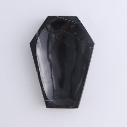 One Black Marble Coffin Dish - Expert Wholesale and Supplier of Wholesale Crystals & Bulk Gemstones, ["Black Marble","Catalog Onyx","Coffins","Marble","Mexico","Plates"]