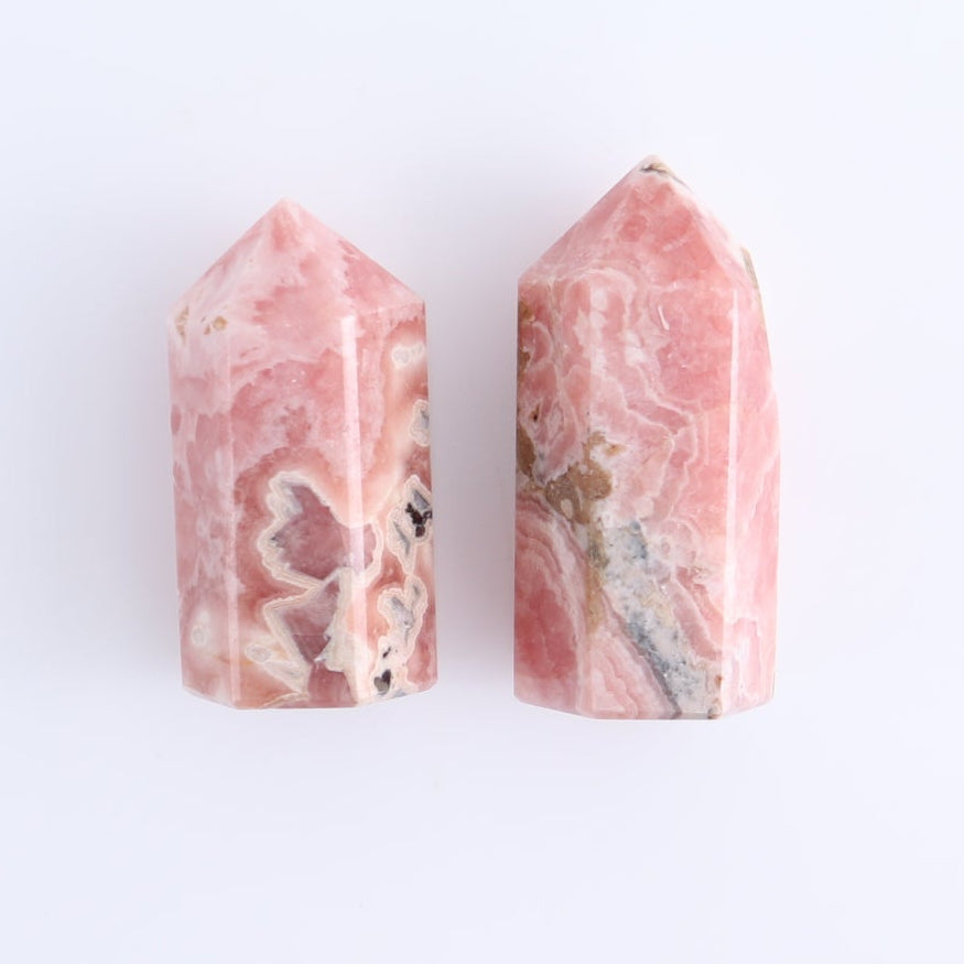 Rhodochrosite Towers Set of 7
