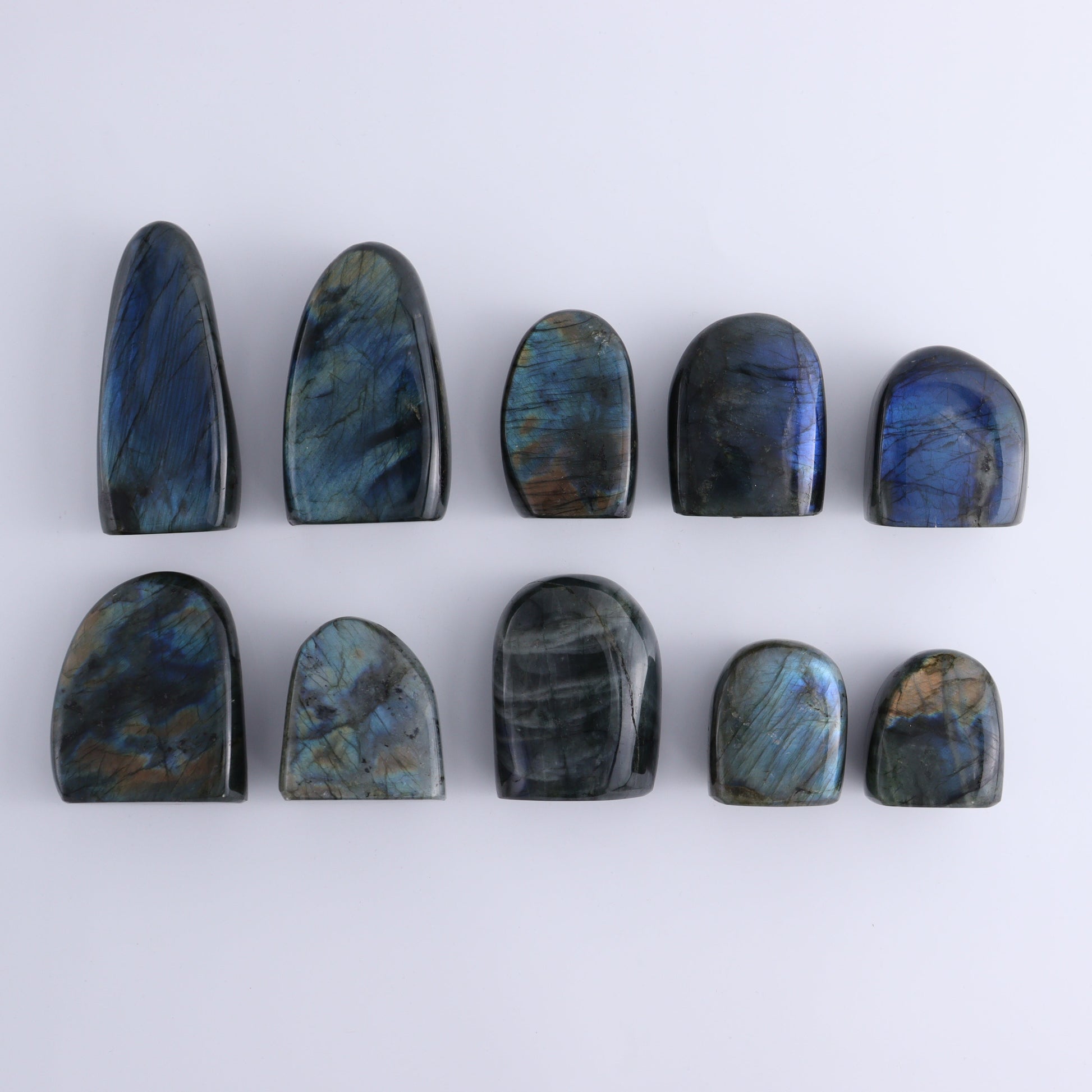 Labradorite Freeform Set of 10 - Expert Wholesale and Supplier of Wholesale Crystals & Bulk Gemstones, ["Freeforms","Labradorite","Madagascar"]