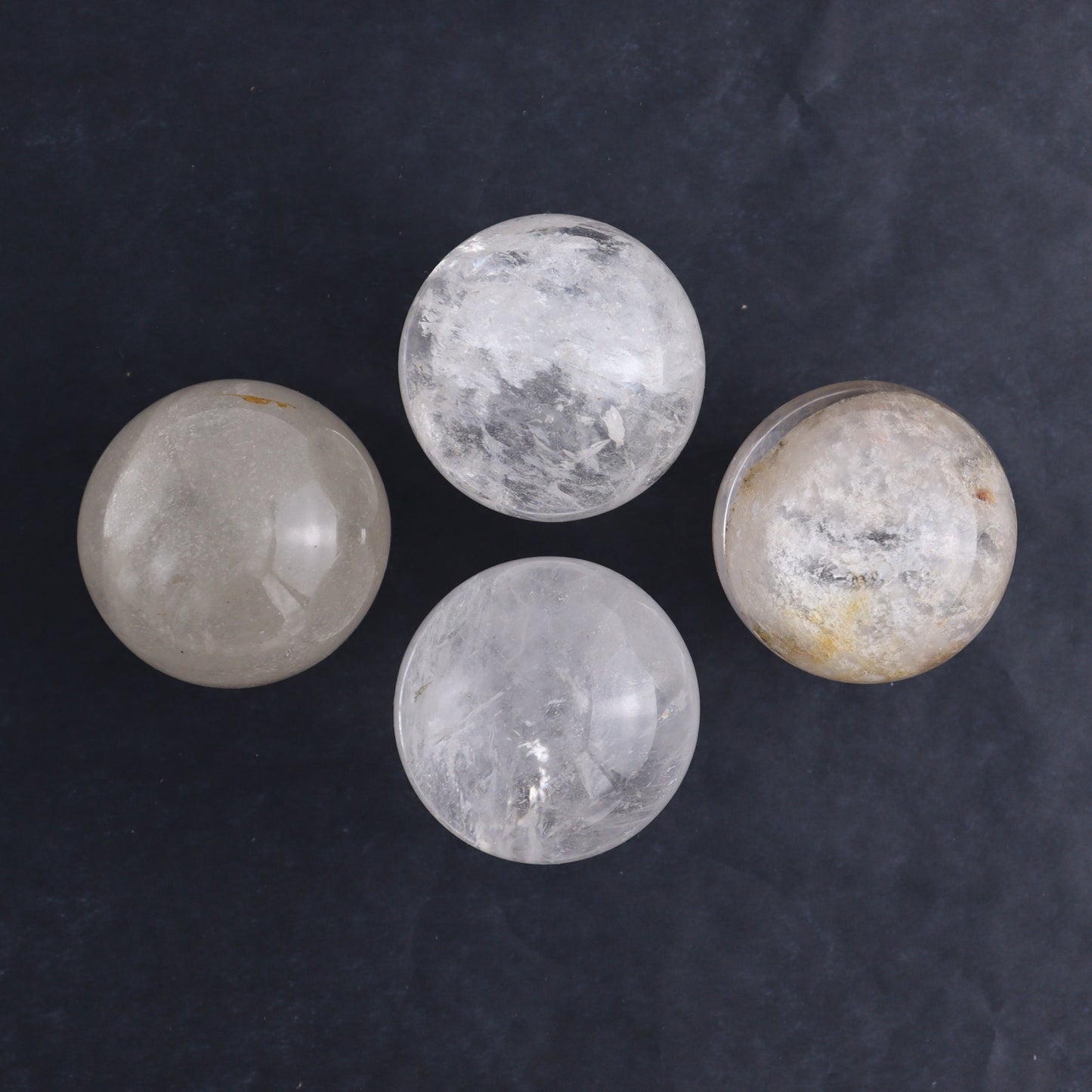 Clear Quartz Spheres Set of 9 - Expert Wholesale and Supplier of Wholesale Crystals & Bulk Gemstones, ["Clear Quartz","Quartz","Spheres"]