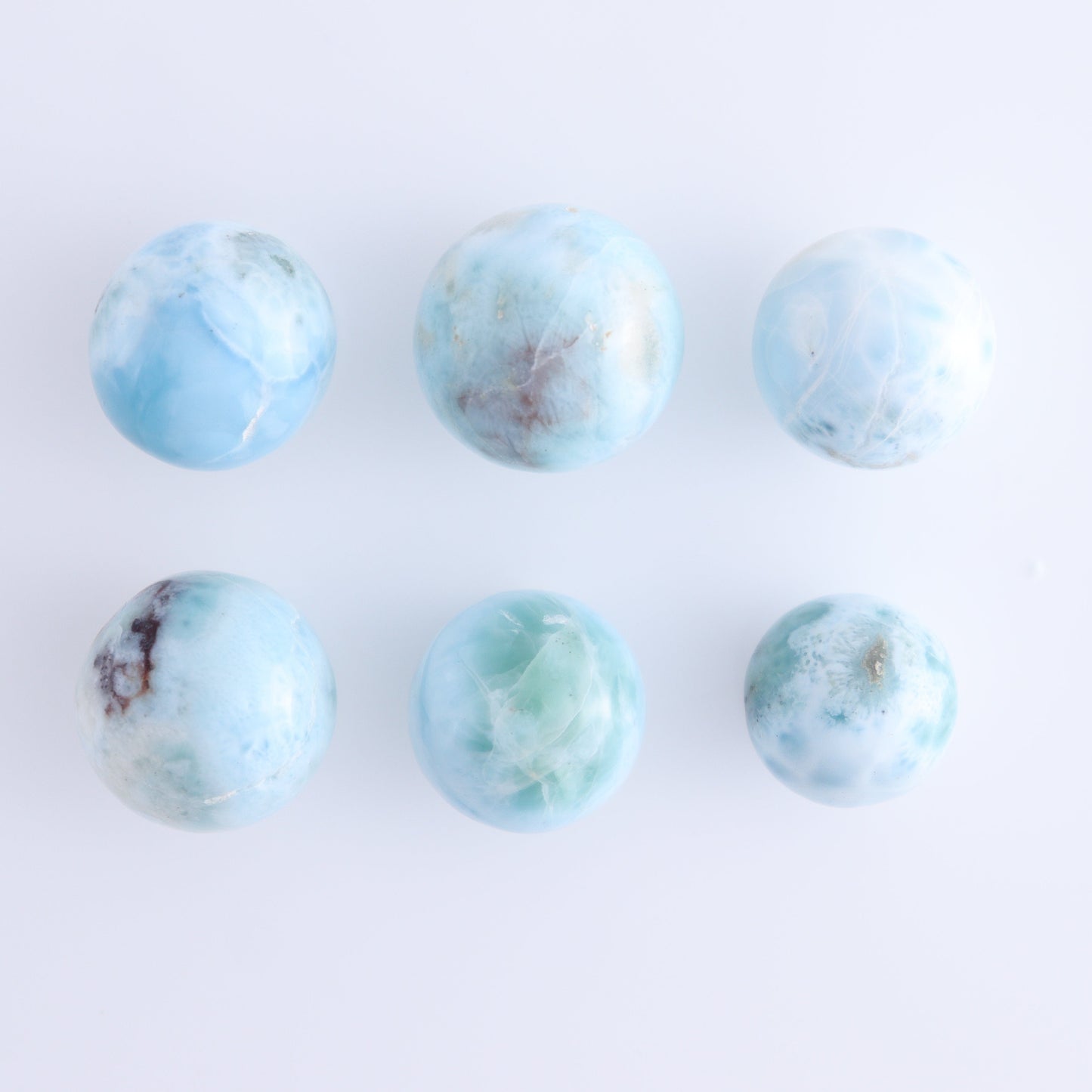 Larimar Spheres Set of 10 - Expert Wholesale and Supplier of Wholesale Crystals & Bulk Gemstones, ["Larimar","Spheres"]