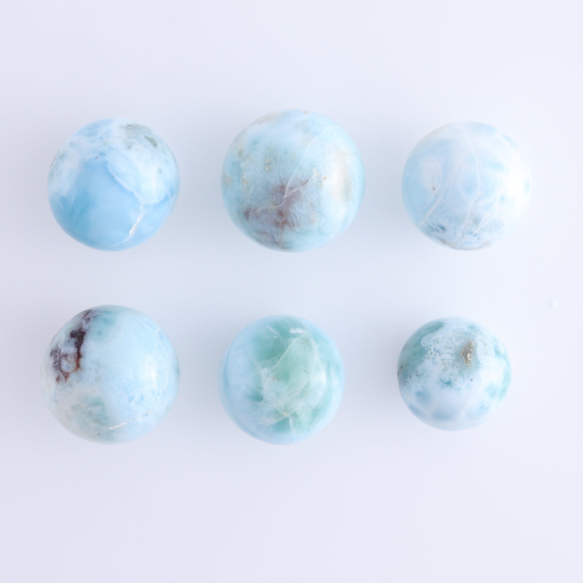 Larimar Spheres Set of 10 - Expert Wholesale and Supplier of Wholesale Crystals & Bulk Gemstones, ["Larimar","Spheres"]