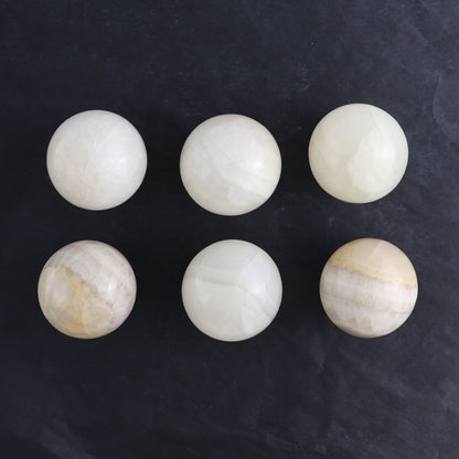 One Sphere Mexican Onyx/Calcite White