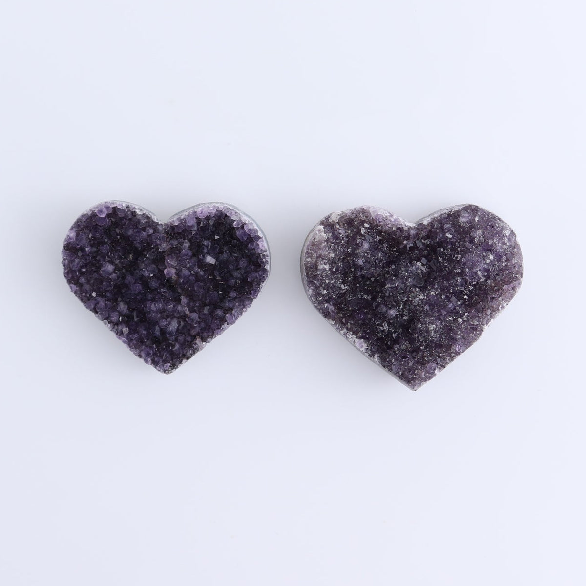 Amethyst Hearts Set of 8