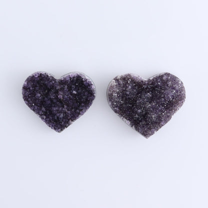 Amethyst Hearts Set of 8