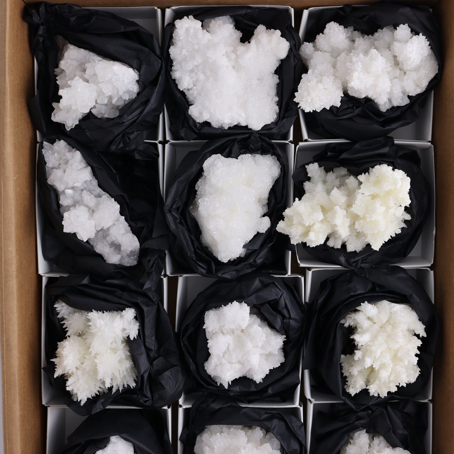 Aragonite Clusters Set of 12 - Expert Wholesale and Supplier of Wholesale Crystals & Bulk Gemstones, ["aragonite","Clusters","Freeforms","Mexico"]