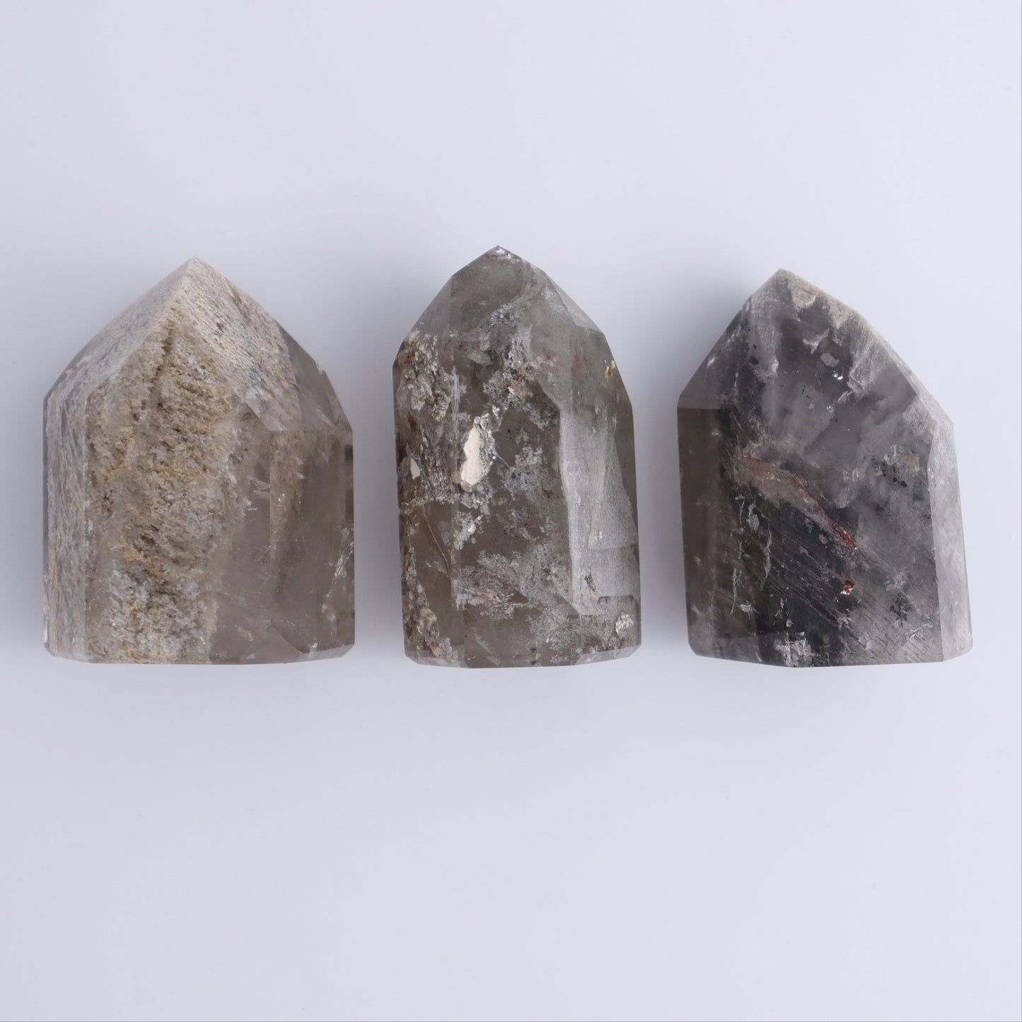 Garden Quartz Towers Set of 5 - Expert Wholesale and Supplier of Wholesale Crystals & Bulk Gemstones, ["Brazil","Garden Quartz","Quartz","Towers"]