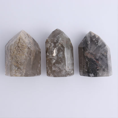 Garden Quartz Towers Set of 5 - Expert Wholesale and Supplier of Wholesale Crystals & Bulk Gemstones, ["Brazil","Garden Quartz","Quartz","Towers"]