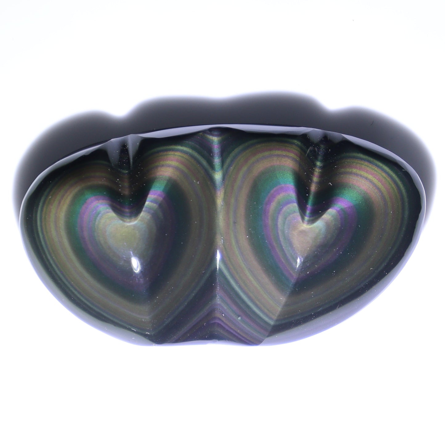 Rainbow Obsidian Heart Pairs Set of 8 - Expert Wholesale and Supplier of Wholesale Crystals & Bulk Gemstones, ["Hearts","Mexico","Rainbow Obsidian"]