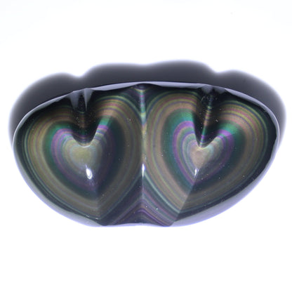 Rainbow Obsidian Heart Pairs Set of 8 - Expert Wholesale and Supplier of Wholesale Crystals & Bulk Gemstones, ["Hearts","Mexico","Rainbow Obsidian"]