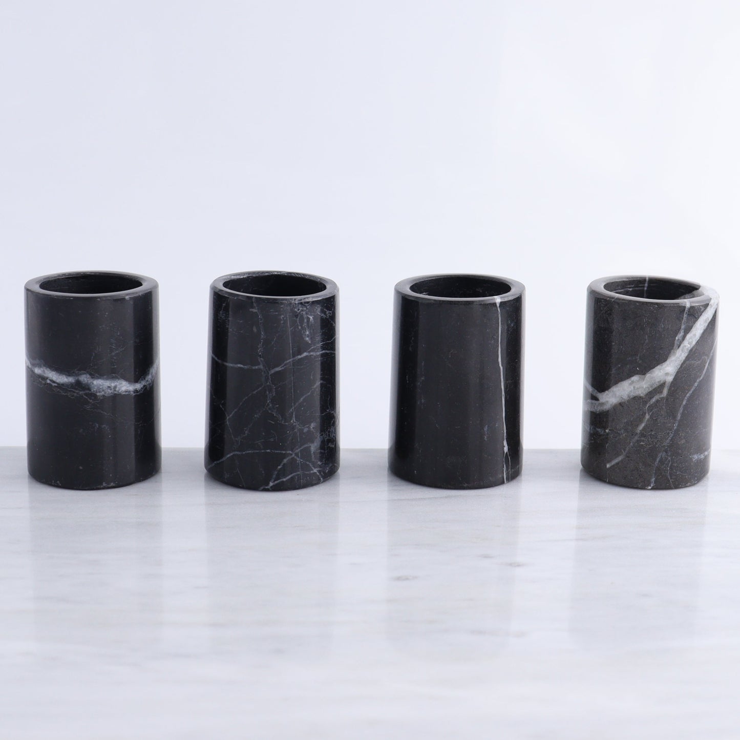 Black Marble Shot Glass Set - Expert Wholesale and Supplier of Wholesale Crystals & Bulk Gemstones, ["Black Marble","Marble","Mexico","Shot Glasses"]