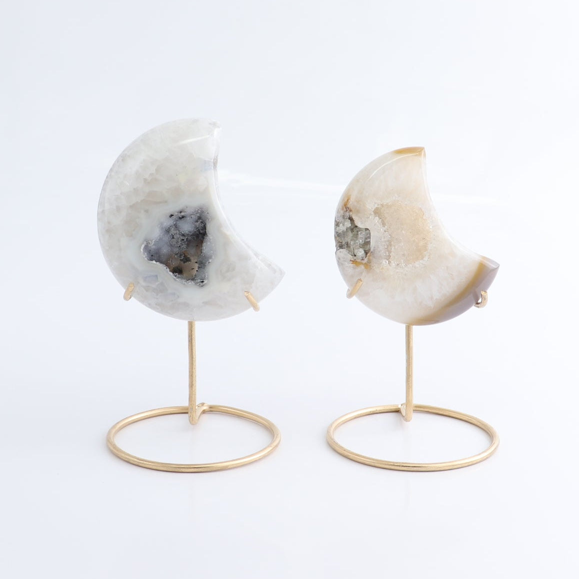 Agate Moons with Stand Set of 5 - Expert Wholesale and Supplier of Wholesale Crystals & Bulk Gemstones, ["Agate","Brazil","moons"]