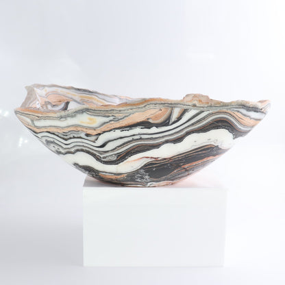 Mexican Onyx/Calcite Bowl 13"