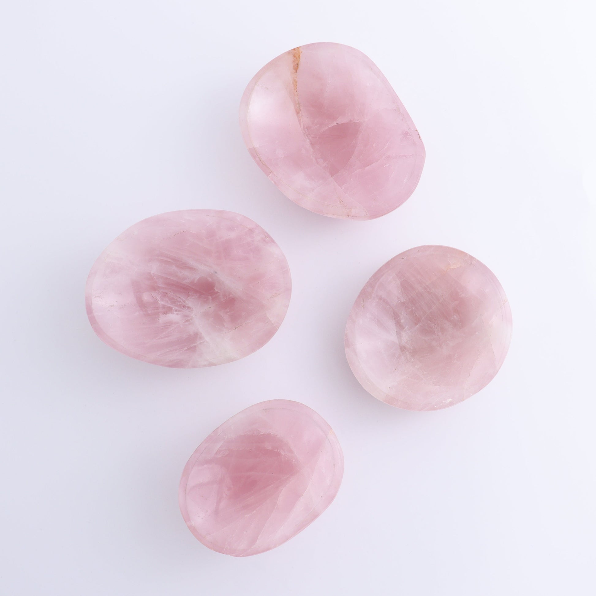 Rose Quartz Bowls Set of 7 - Expert Wholesale and Supplier of Wholesale Crystals & Bulk Gemstones, ["Bowls","Rose Quartz"]