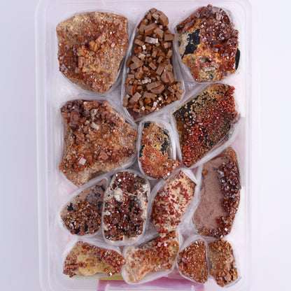 Vanadinite on Barite Flat from Morocco - Expert Wholesale and Supplier of Wholesale Crystals & Bulk Gemstones, ["Barite","Flats","Morocco","Vanadinite","Vanadinite Barite"]