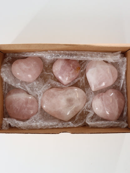 Rose Quartz Hearts Set of 6 - Expert Wholesale and Supplier of Wholesale Crystals & Bulk Gemstones, []
