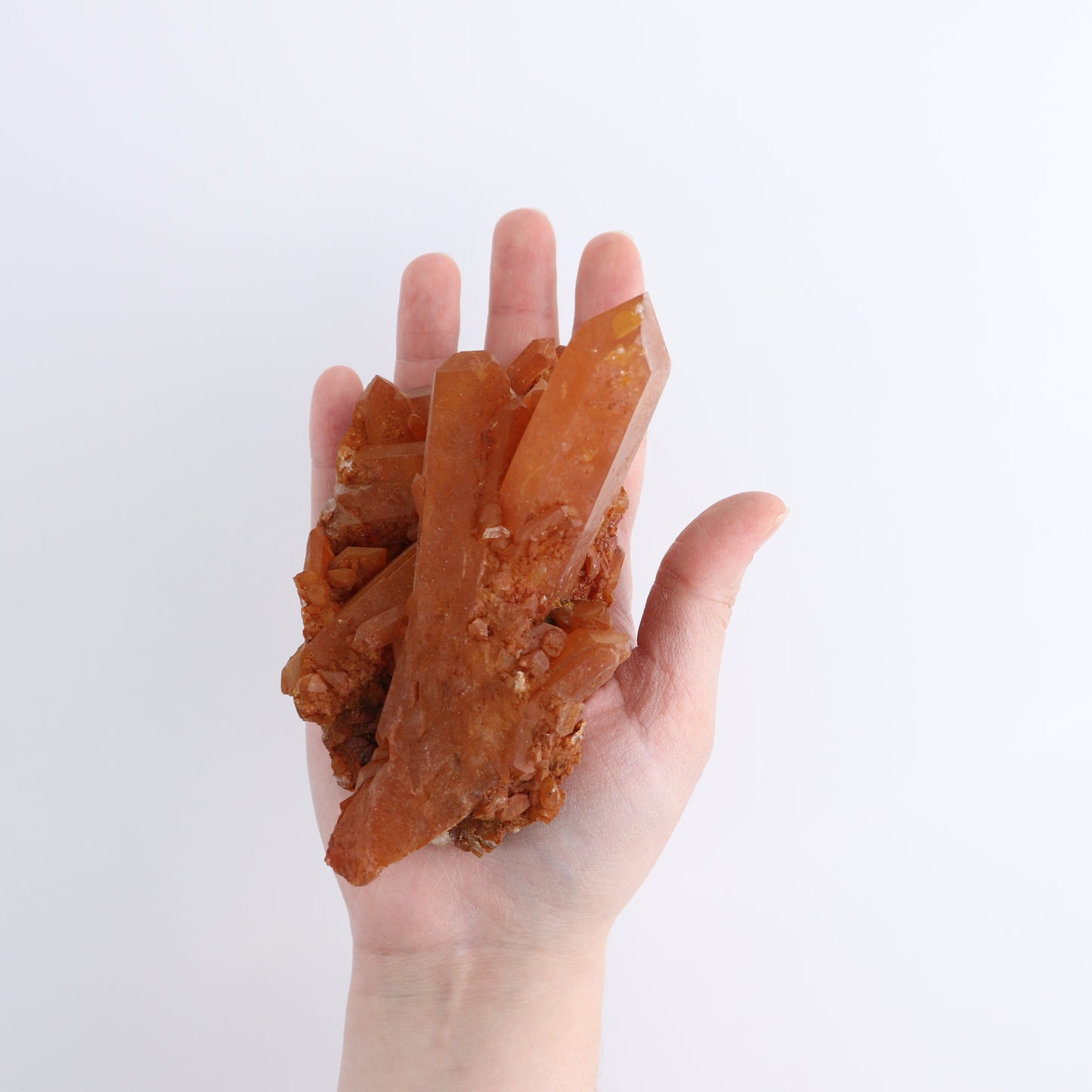 Dark Tangerine Quartz Clusters Set of 8 - Expert Wholesale and Supplier of Wholesale Crystals & Bulk Gemstones, ["Clusters","Quartz","Tangerine Quartz"]