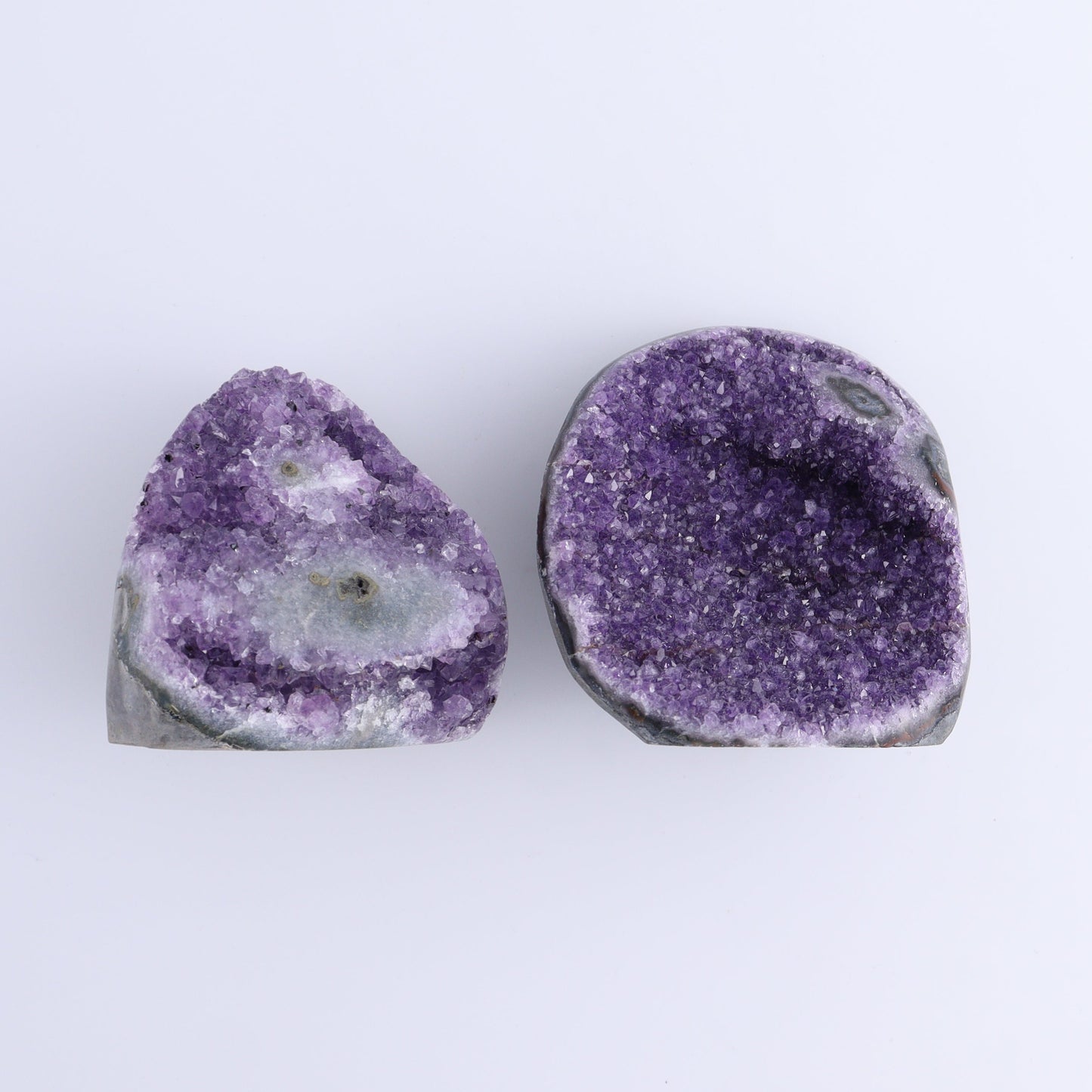 Uruguay Amethyst Cut Base Set of 4 - Expert Wholesale and Supplier of Wholesale Crystals & Bulk Gemstones, ["Amethyst","Cut Base","Uruguay"]