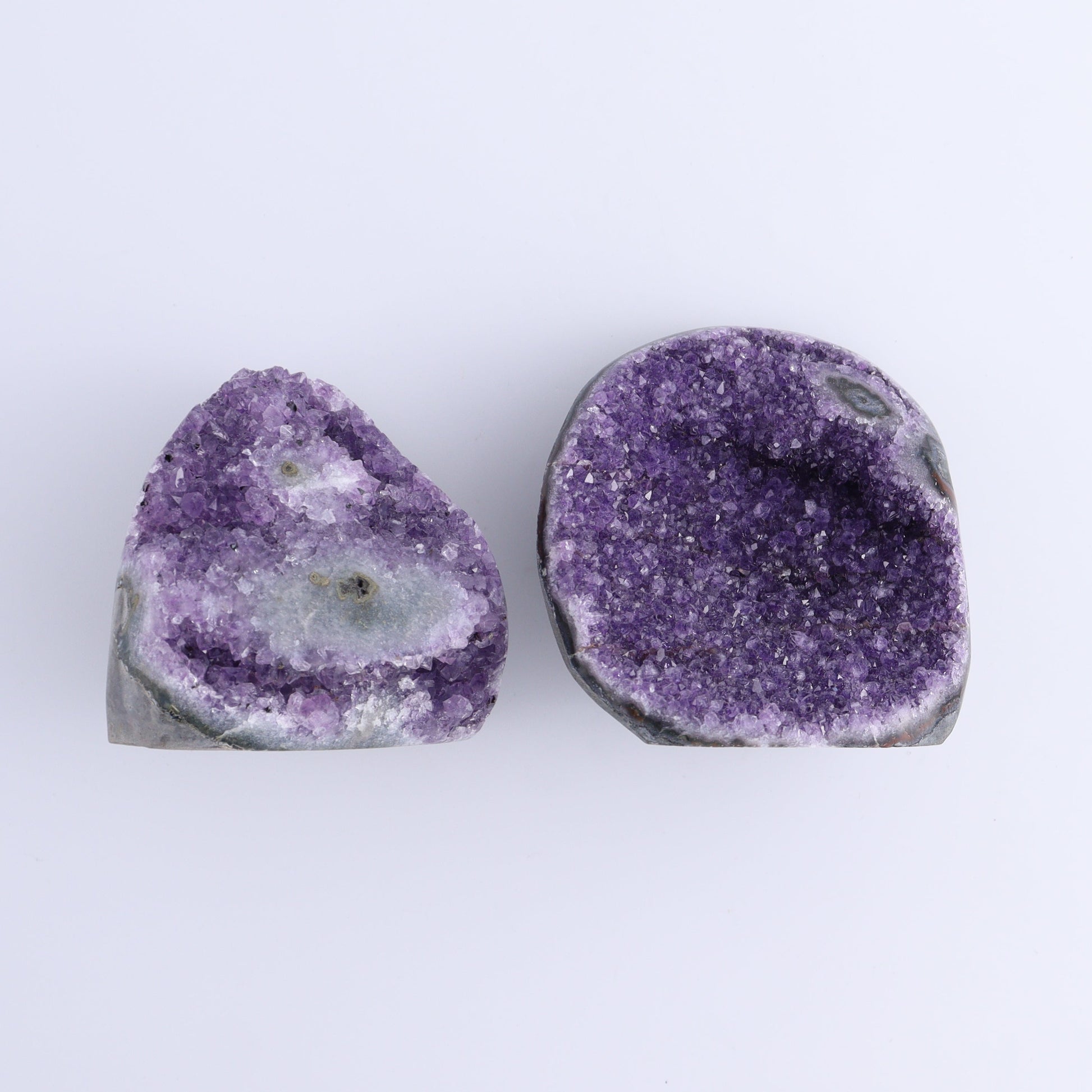 Uruguay Amethyst Cut Base Set of 4 - Expert Wholesale and Supplier of Wholesale Crystals & Bulk Gemstones, ["Amethyst","Cut Base","Uruguay"]