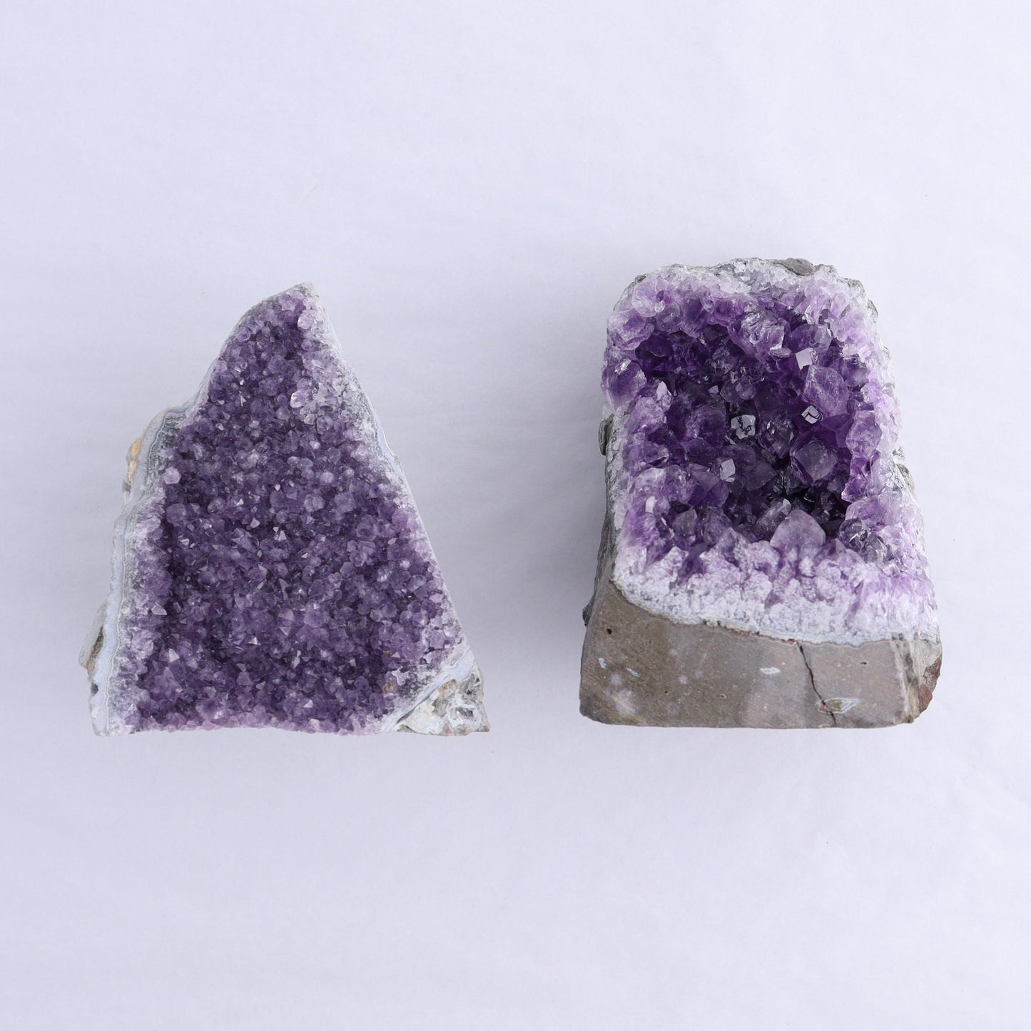 Uruguay Amethyst Cut Base Set of 8 - Expert Wholesale and Supplier of Wholesale Crystals & Bulk Gemstones, ["Amethyst","Cut Base","Uruguay"]