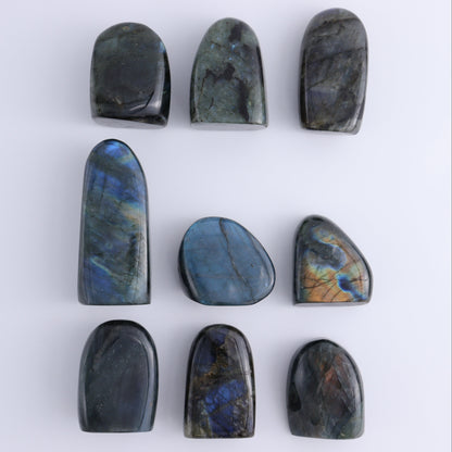 Labradorite Freeform Set of 9 - Expert Wholesale and Supplier of Wholesale Crystals & Bulk Gemstones, ["Freeforms","Labradorite","Madagascar"]