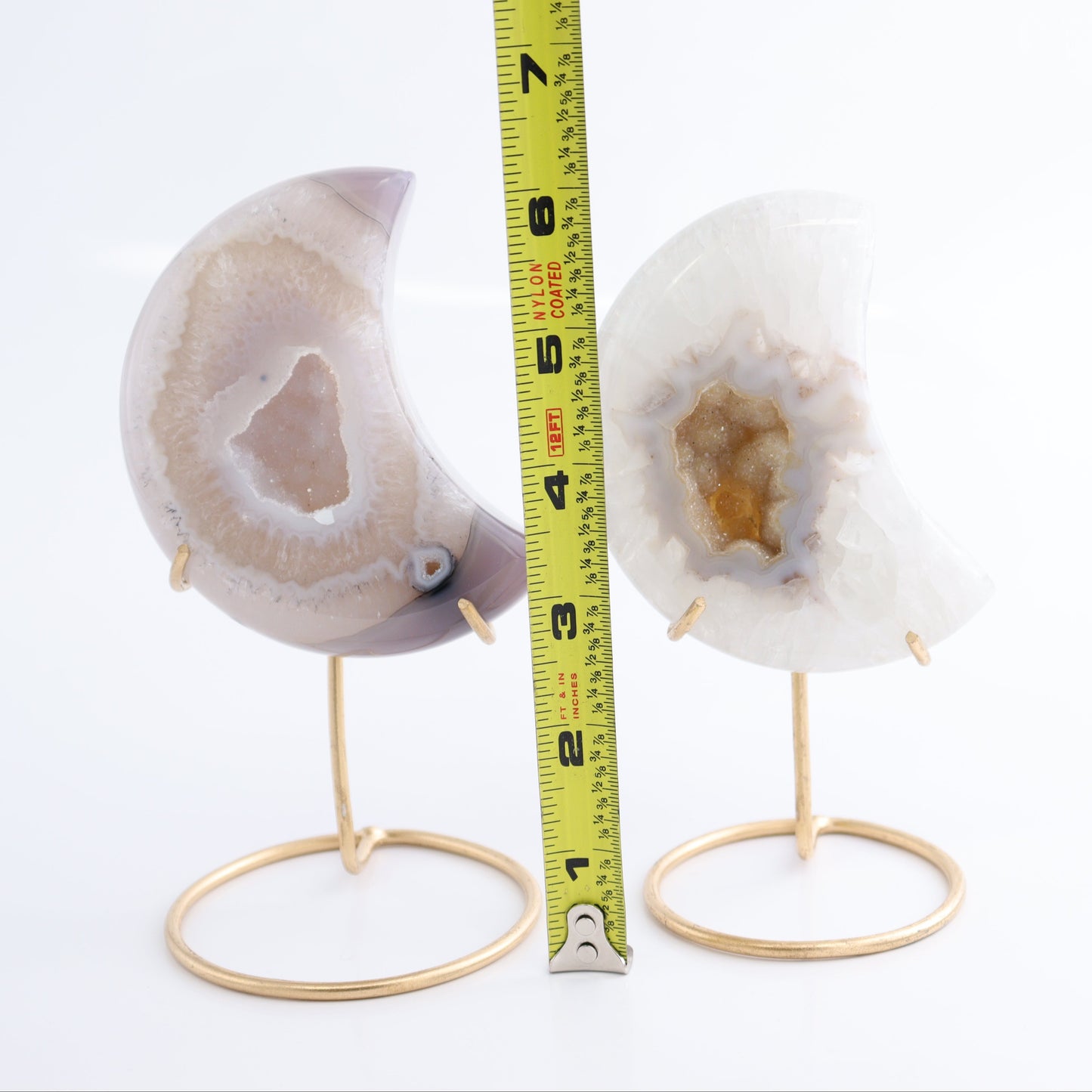 Agate Moons with Stand Set of 5 - Expert Wholesale and Supplier of Wholesale Crystals & Bulk Gemstones, ["Agate","Brazil","moons"]