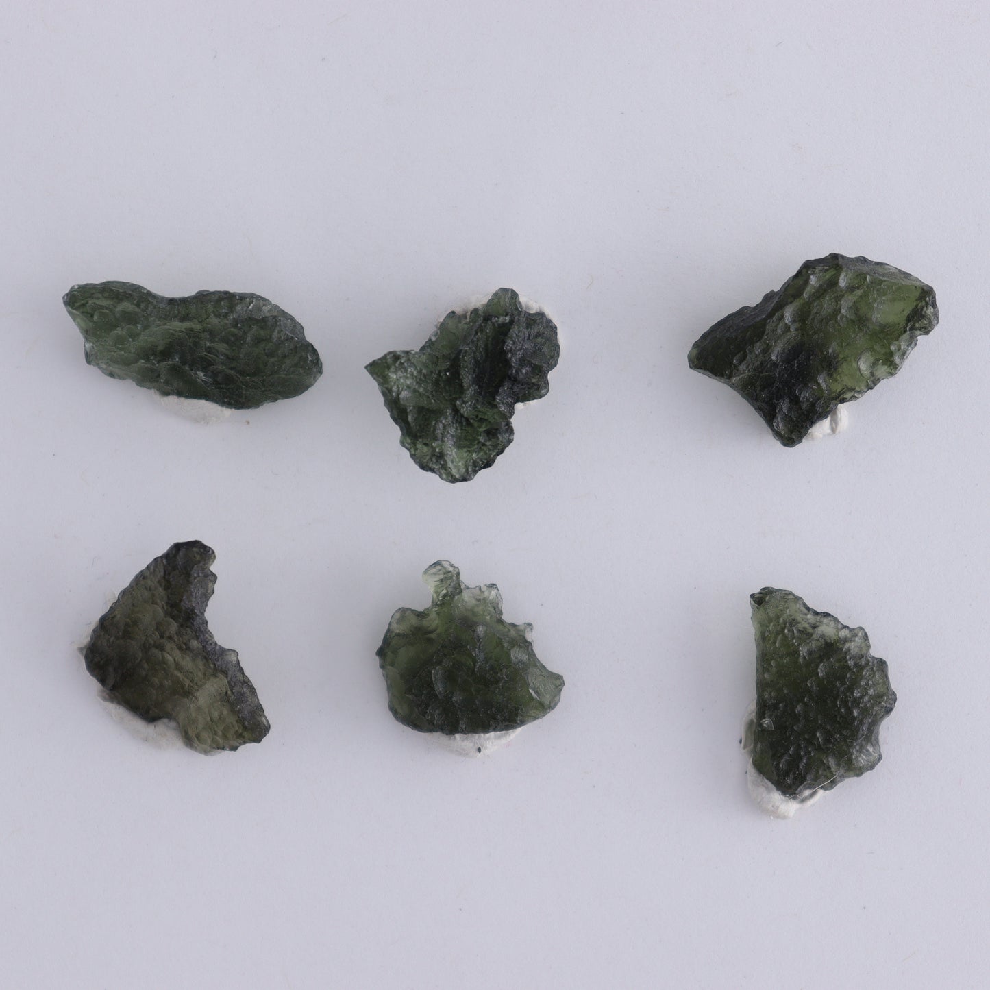 Moldavite Pieces Set of 6 - Expert Wholesale and Supplier of Wholesale Crystals & Bulk Gemstones, ["Czech Republic","Moldavite","Pieces"]