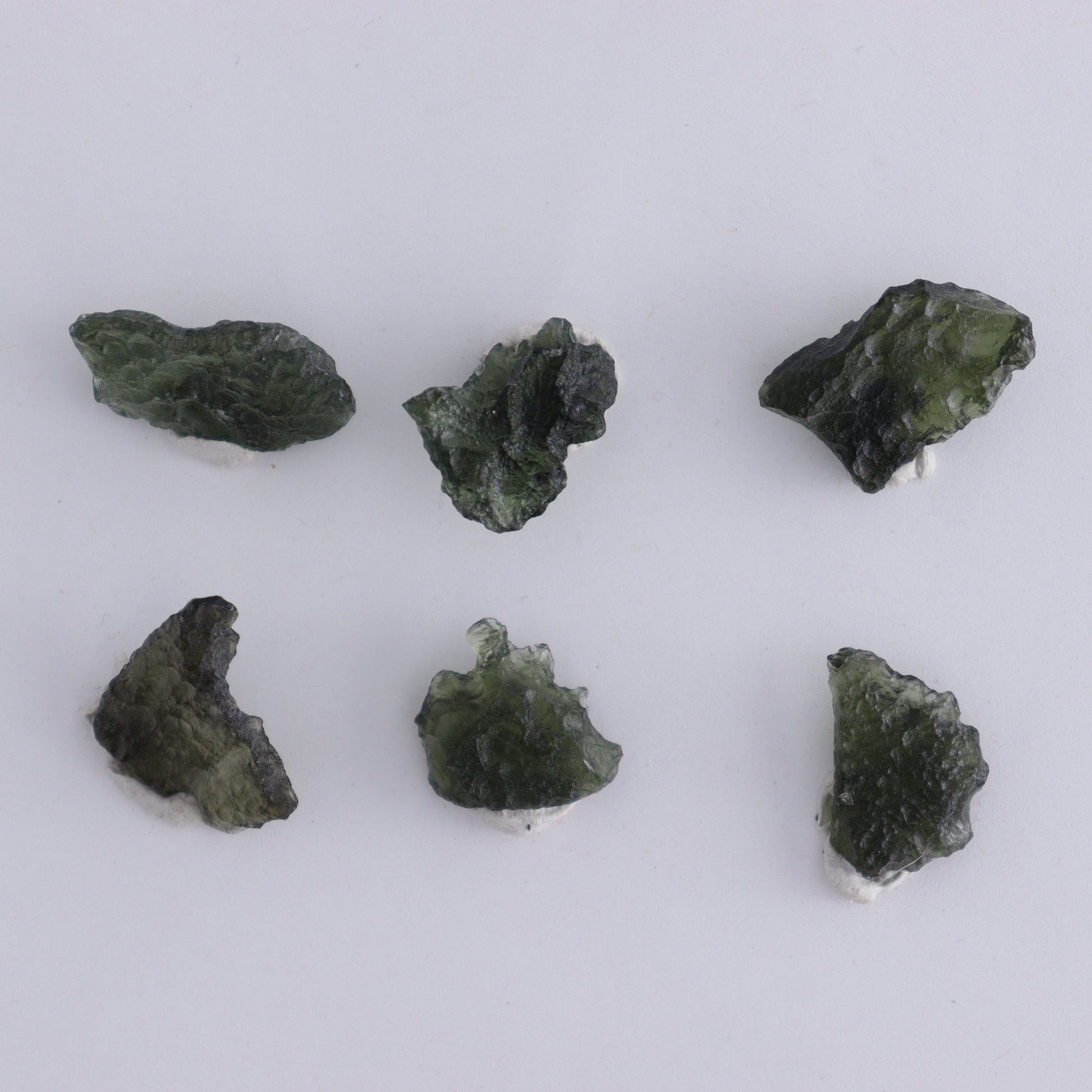 Moldavite Pieces Set of 6 - Expert Wholesale and Supplier of Wholesale Crystals & Bulk Gemstones, ["Czech Republic","Moldavite","Pieces"]