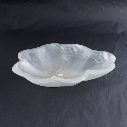 One Bowl Mexican Onyx/Calcite Wide White