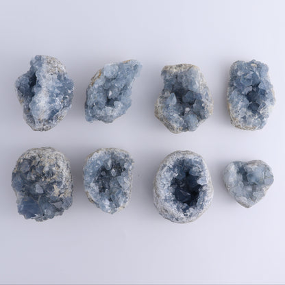 Celestite Clusters Set of 8 - Expert Wholesale and Supplier of Wholesale Crystals & Bulk Gemstones, ["Celestite","Freeform"]