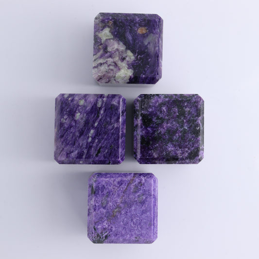 Charoite Cubes Set of 4 - Expert Wholesale and Supplier of Wholesale Crystals & Bulk Gemstones, ["Charoite","Cubes","Russia"]
