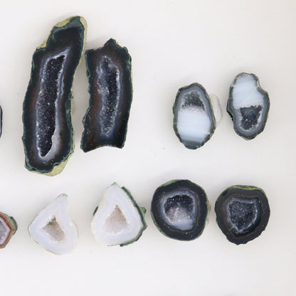 Tabasco Geodes 9 Pairs - Expert Wholesale and Supplier of Wholesale Crystals & Bulk Gemstones, ["Geodes","Tabasco Geode"]