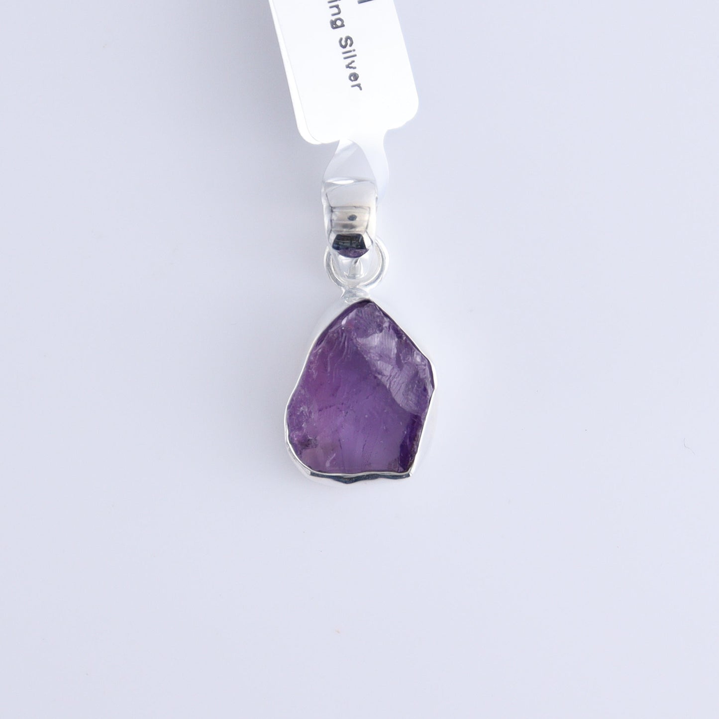 One Amethyst Sterling Silver Pendant (chain not included) - Expert Wholesale and Supplier of Wholesale Crystals & Bulk Gemstones, ["Amethyst","Pendant","sterling silver"]