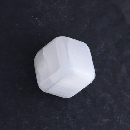 One Selenite (Satin Spar) Standing Cube 4 cm - Expert Wholesale and Supplier of Wholesale Crystals & Bulk Gemstones, ["close_30","Cubes","Morocco","Selenite"]