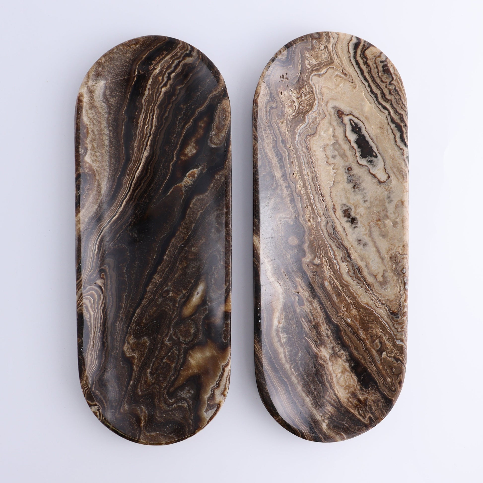 One Chocolate Onyx Oval Dish - Expert Wholesale and Supplier of Wholesale Crystals & Bulk Gemstones, ["Catalog Onyx","Chocolate Calcite","Decorative Dish","Mexico","onyx","Oval Dish"]