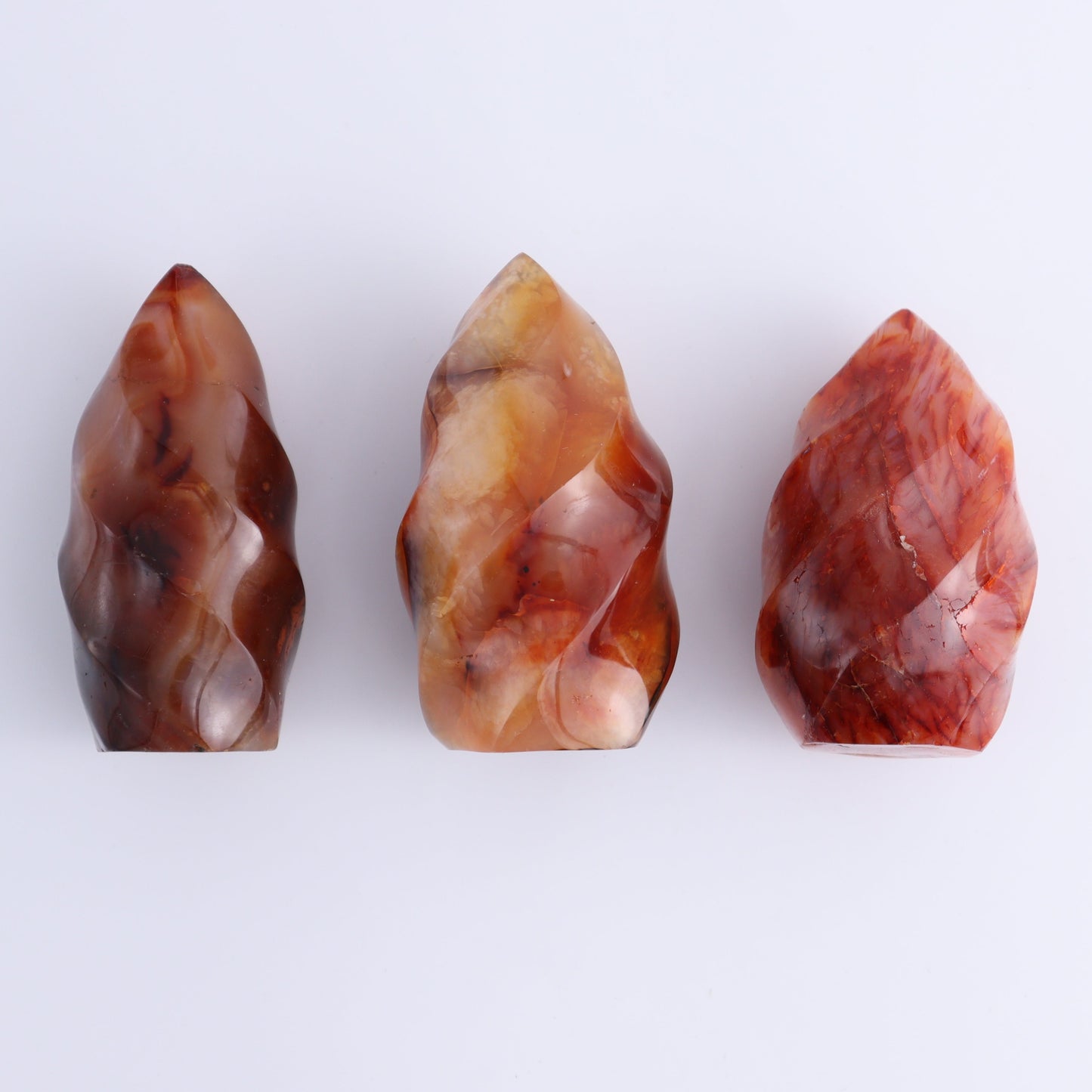 Carnelian Flames Set of 7 - Expert Wholesale and Supplier of Wholesale Crystals & Bulk Gemstones, ["carnelian","flames","Madagascar"]