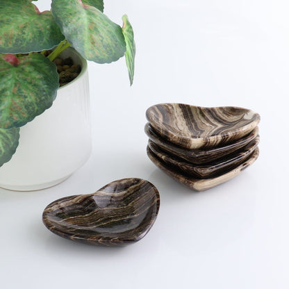 One Small Mexican Onyx/Calcite Chocolate Heart Dish