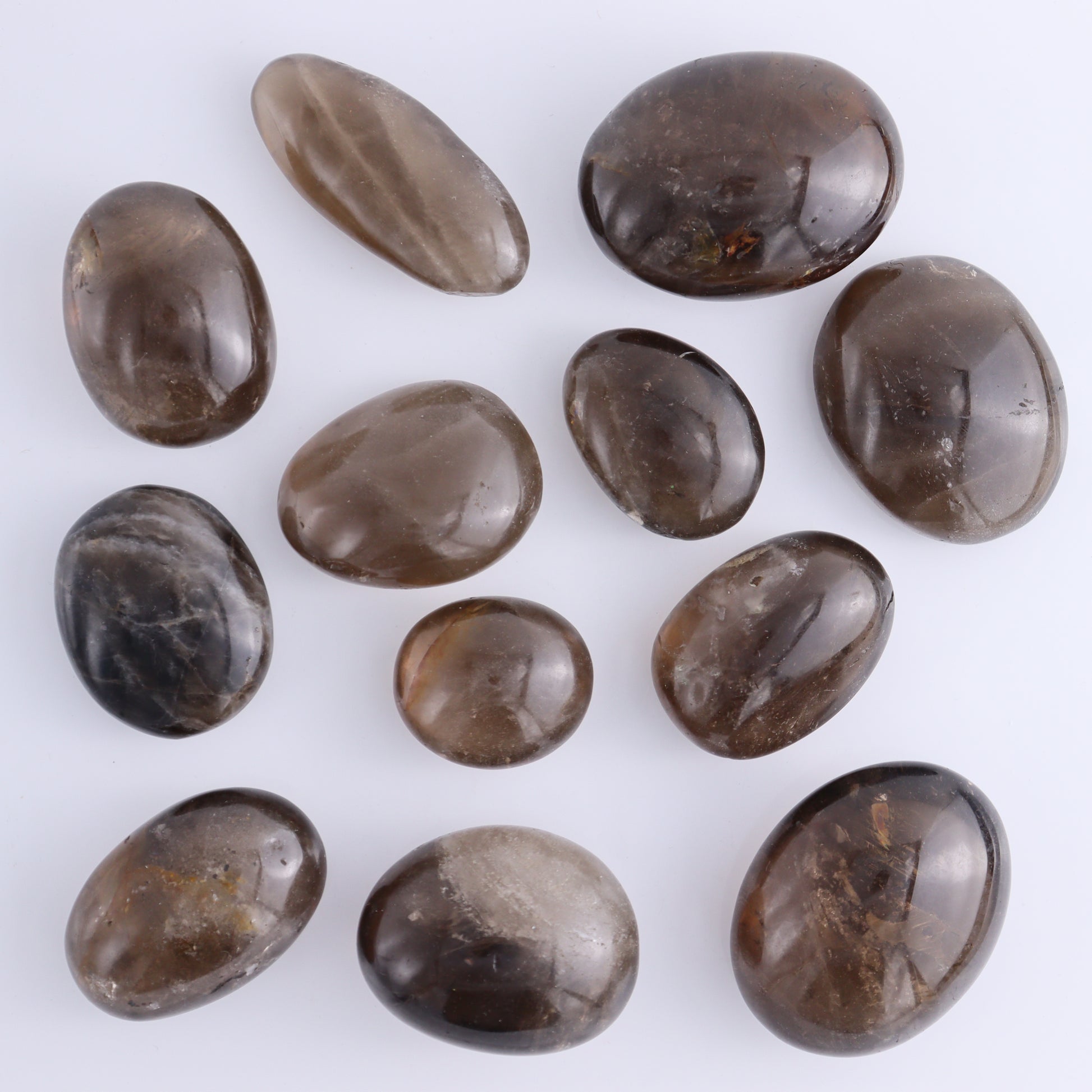 Smoky Quartz Palm Stones 1 kg Set - Expert Wholesale and Supplier of Wholesale Crystals & Bulk Gemstones, ["Madagascar","Palm Stones","Quartz","Smoky Quartz"]