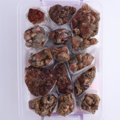 Quartz Hematite Inclusions Flat from Morocco